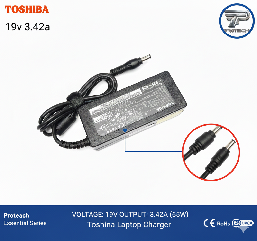 شاحن لابتوب توشيبا Toshiba 19V 3.42A (65W) – PROTECH Essential